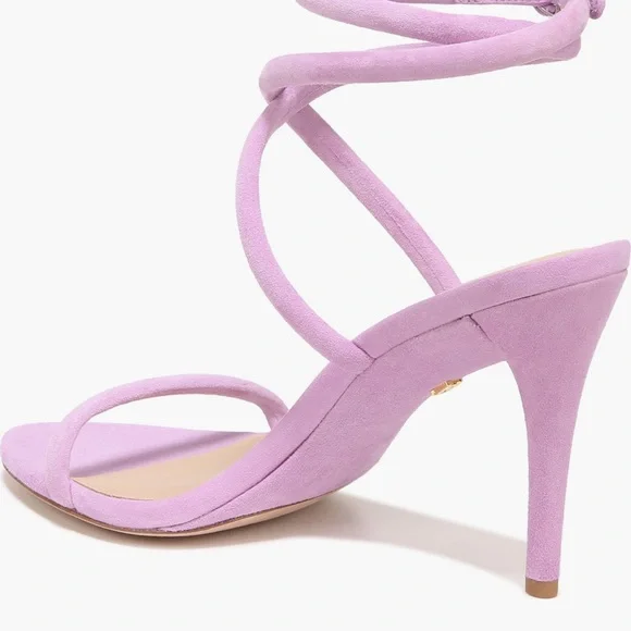 New! VERONICA BEARD MARCELINE purple Suede Crisscross ankle wrap strappy Sandals - Picture 8 of 16